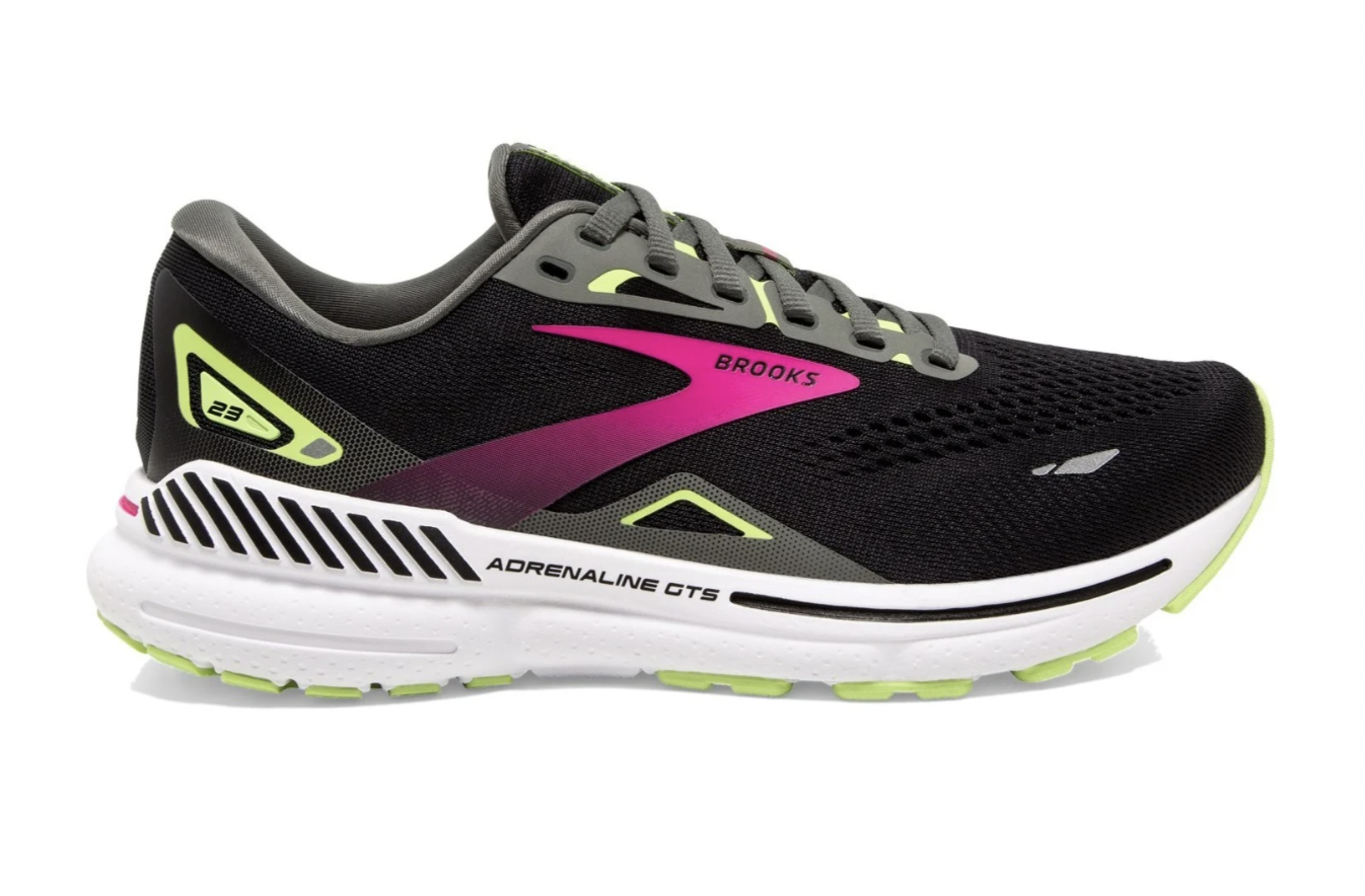 Brooks Adrenaline GTS 23 D | Womens | Black Yellow Pink