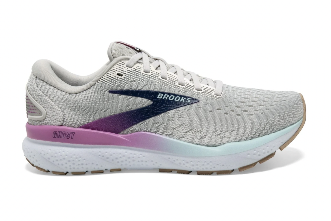 Brooks Ghost 16 | Womens | White Grey Estate Blue