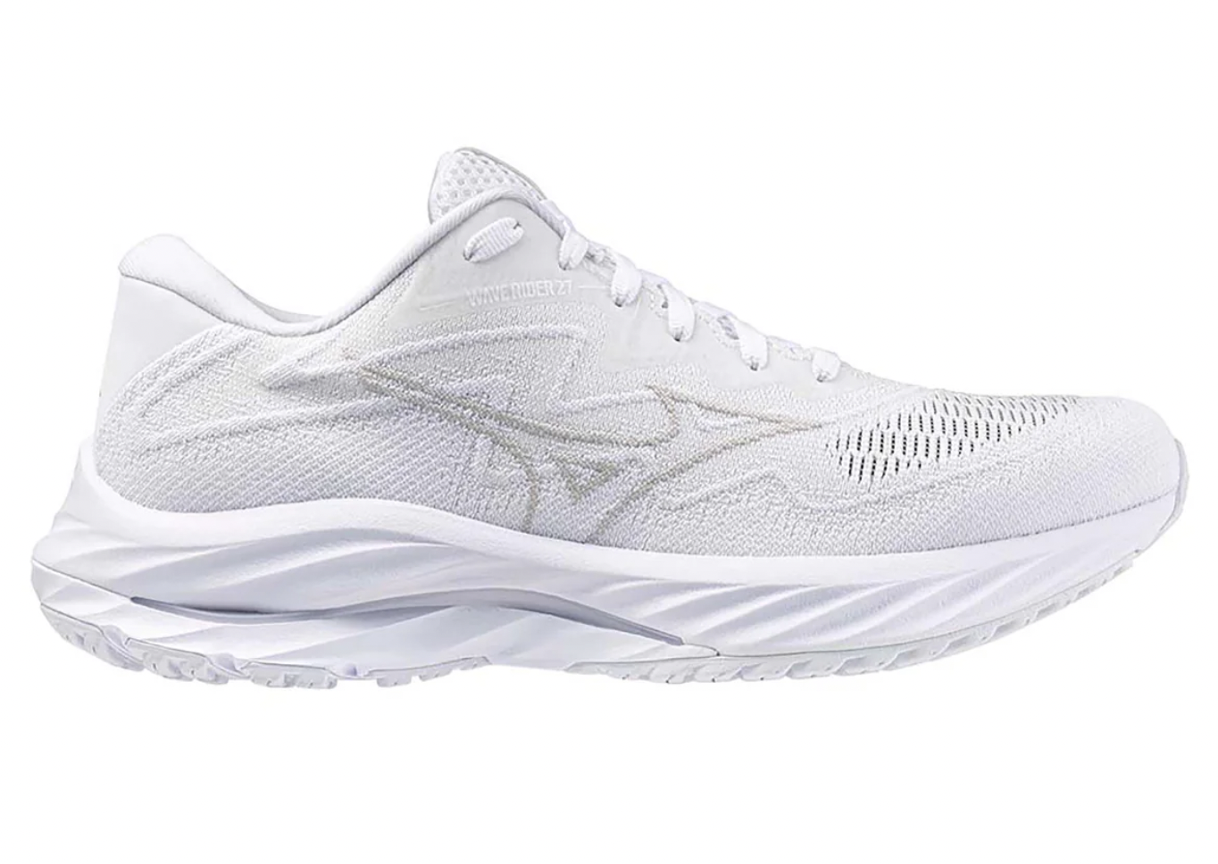 Mizuno Wave Rider 27 SSW | Womens | White Grey Nimbus Cloud