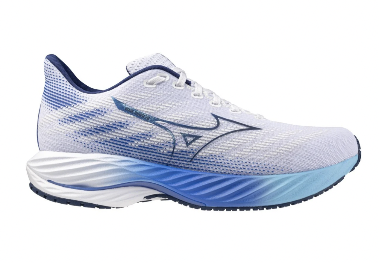 Mizuno Wave Rider 28 | Mens | White Estate Mugen Blue