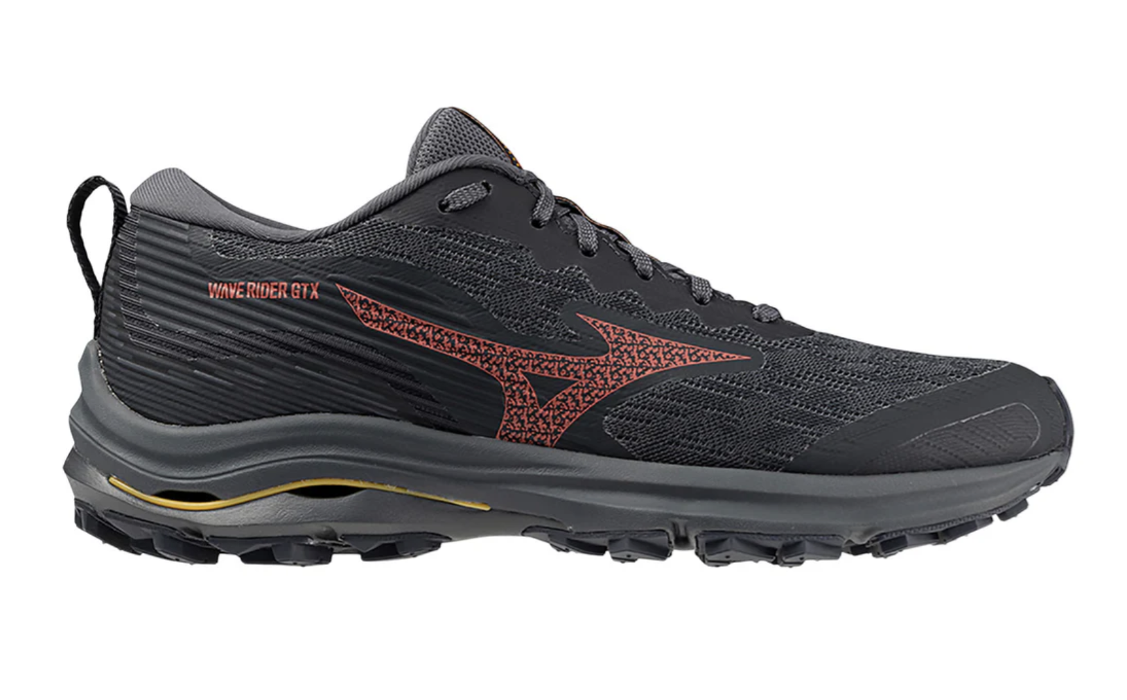 Mizuno Wave Rider GTX | Womens | Ebony Dubarry Citrus