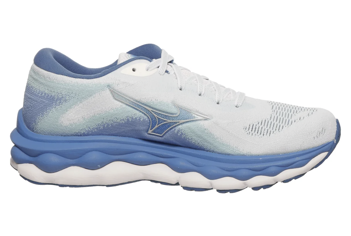 Mizuno Wave Sky 7 | Womens | White Nickel Marina