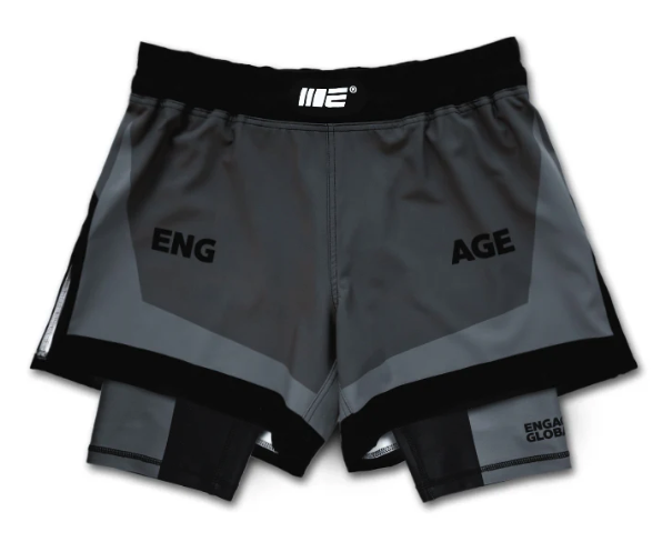 Engage Iron Grey 2-in-1 Hybrid Shorts