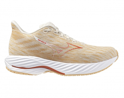 Mizuno Wave Rider 28 | Womens | White Spicy Orange Apricot